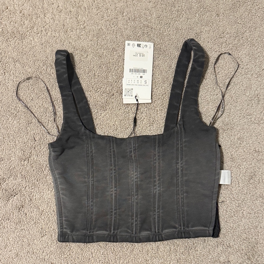 Zara - Washed effect bustier top